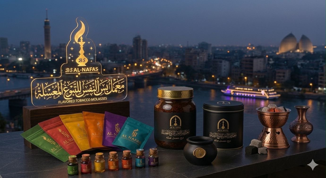 BS AL NAFAS product range in an Iraqi-inspired setting